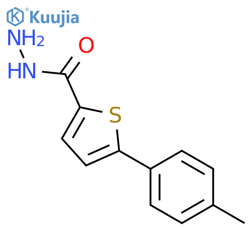 2-Thiophenecarboxylic acid, 5-(4-methylphenyl)-, hydrazide structure