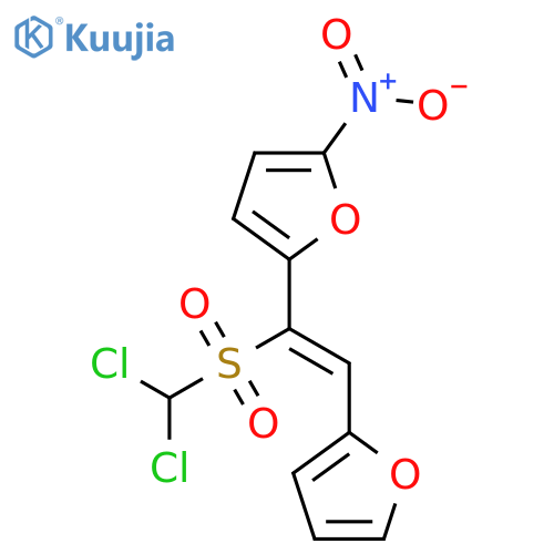 Furan, 2-[1-[(dichloromethyl)sulfonyl]-2-(2-furanyl)ethenyl]-5-nitro- structure