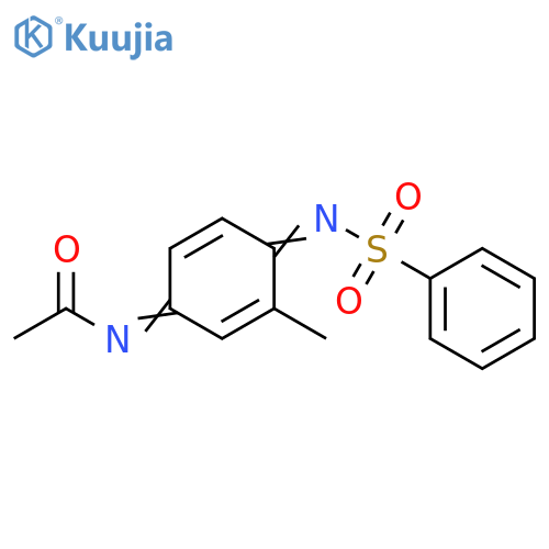 Acetamide,N-[3-methyl-4-[(phenylsulfonyl)imino]-2,5-cyclohexadien-1-ylidene]- structure