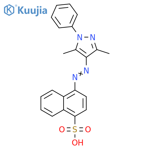 1-Naphthalenesulfonic acid,4-[(3,5-dimethyl-1-phenyl-1H-pyrazol-4-yl)azo]- structure