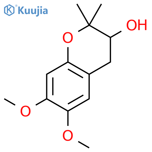 2H-1-Benzopyran-3-ol, 3,4-dihydro-6,7-dimethoxy-2,2-dimethyl- structure