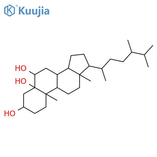 (24S)-24-methyl-5alpha-cholestane-3beta,5,6beta-triol structure