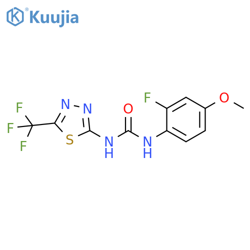 Urea,N-(2-fluoro-4-methoxyphenyl)-N'-[5-(trifluoromethyl)-1,3,4-thiadiazol-2-yl]- structure