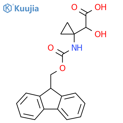 2-1-({(9H-fluoren-9-yl)methoxycarbonyl}amino)cyclopropyl-2-hydroxyacetic acid structure
