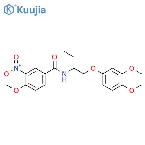 Benzamide,N-[1-[(3,4-dimethoxyphenoxy)methyl]propyl]-4-methoxy-3-nitro- structure