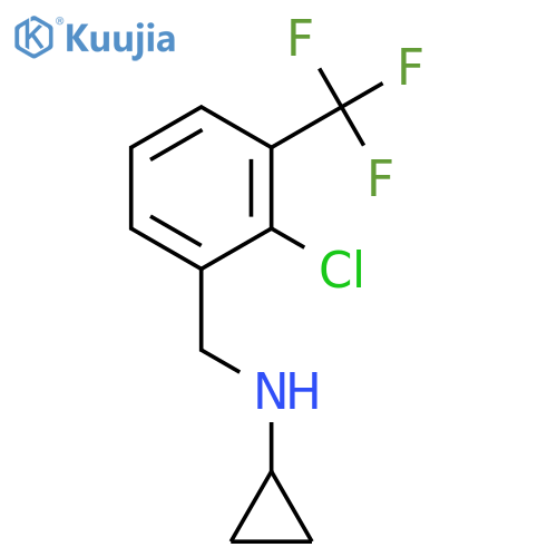 Benzenemethanamine, 2-chloro-N-cyclopropyl-3-(trifluoromethyl)- structure