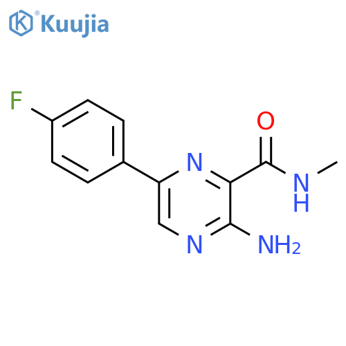 Pyrazinecarboxamide, 3-amino-6-(4-fluorophenyl)-N-methyl- structure