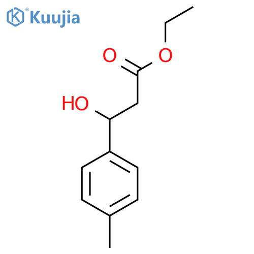 Ethyl beta-hydroxy-beta-(4-methylphenyl)propionate structure