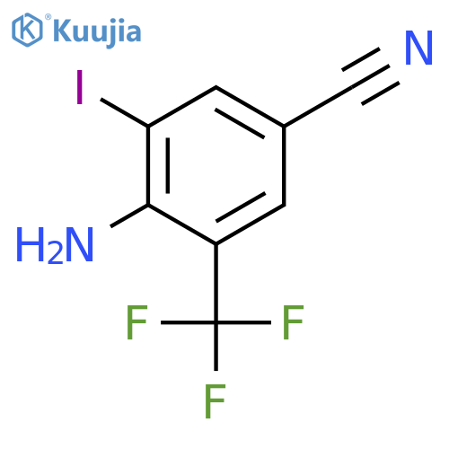 Benzonitrile, 4-amino-3-iodo-5-(trifluoromethyl)- structure