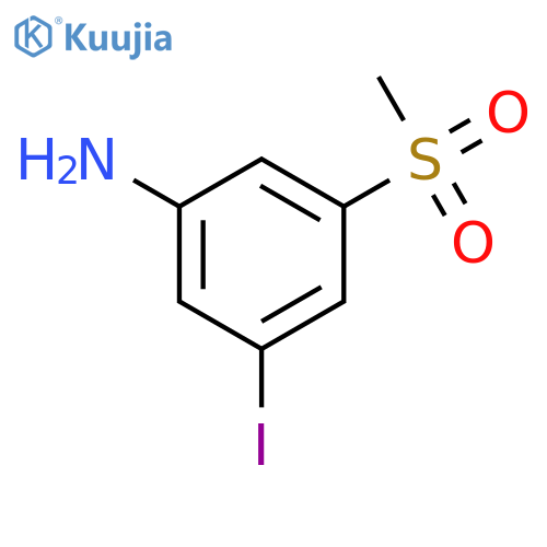 Benzenamine, 3-iodo-5-(methylsulfonyl)- structure