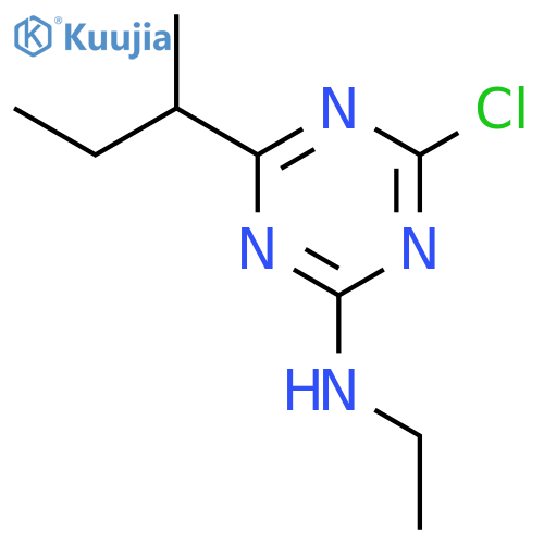 1,3,5-Triazin-2-amine, 4-chloro-N-ethyl-6-(1-methylpropyl)- structure