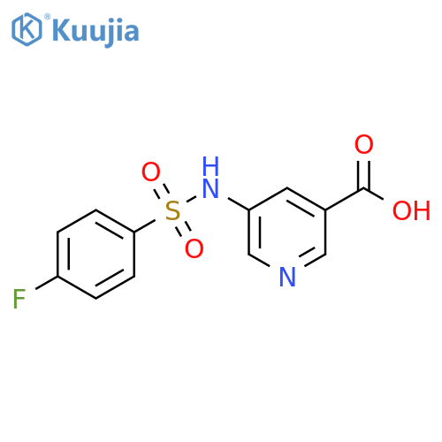 5-(4-fluorobenzenesulfonamido)pyridine-3-carboxylic acid structure