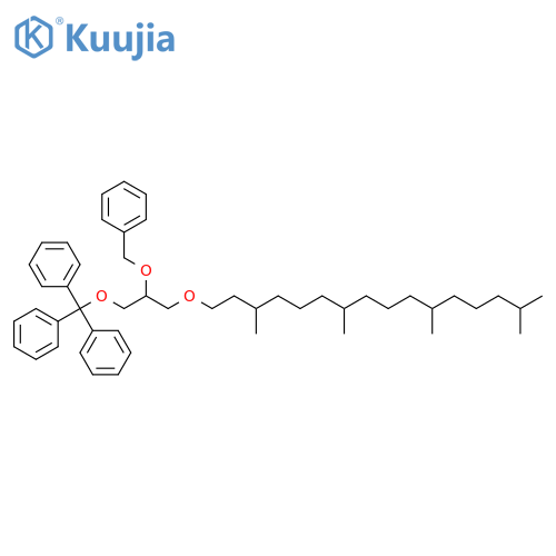 Benzene,1,1',1''-[[2-(phenylmethoxy)-3-[(3,7,11,15-tetramethylhexadecyl)oxy]propoxy]methylidyne]tris- structure