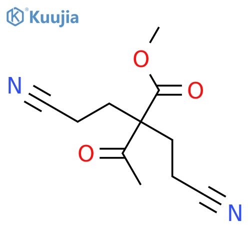 methyl 2,2-bis(2-cyanoethyl)-3-oxobutanoate structure