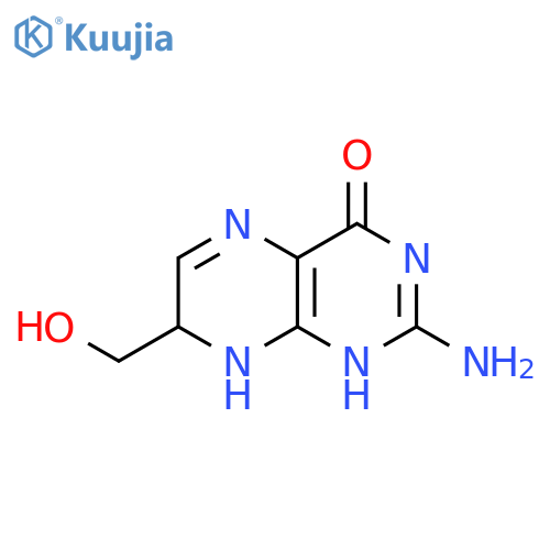 4(1H)-Pteridinone, 2-amino-7,8-dihydro-7-(hydroxymethyl)- structure