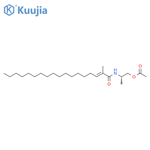 2-Octadecenamide, N-[(1S)-2-(acetyloxy)-1-methylethyl]-2-methyl-, (2E)- structure