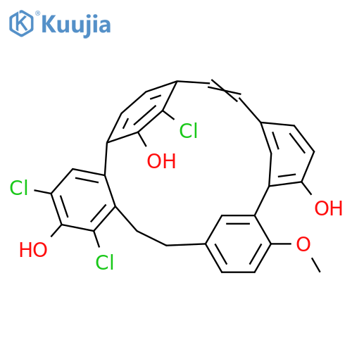 Isoplagiochin C; 10,10',12-Trichloro, 1-Me ether structure