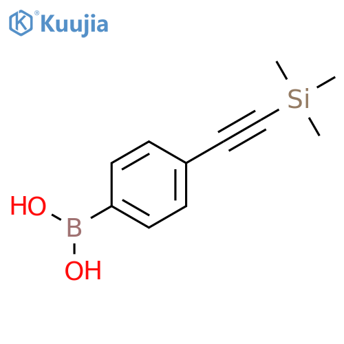 (4-((Trimethylsilyl)ethynyl)phenyl)boronic acid structure