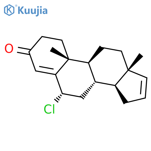 Androsta-4,16-dien-3-one, 6-chloro-, (6a)- structure