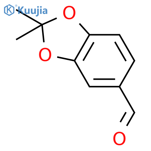 2,2-dimethyl-1,3-dioxaindane-5-carbaldehyde structure