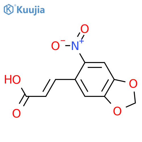 3-(6-Nitro-1,3-benzodioxol-5-yl)acrylic Acid structure