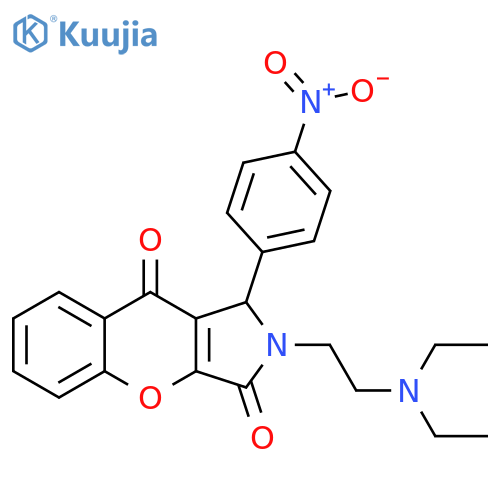 2-2-(diethylamino)ethyl-1-(4-nitrophenyl)-1H,2H,3H,9H-chromeno2,3-cpyrrole-3,9-dione structure