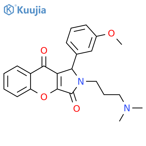2-3-(dimethylamino)propyl-1-(3-methoxyphenyl)-1H,2H,3H,9H-chromeno2,3-cpyrrole-3,9-dione structure