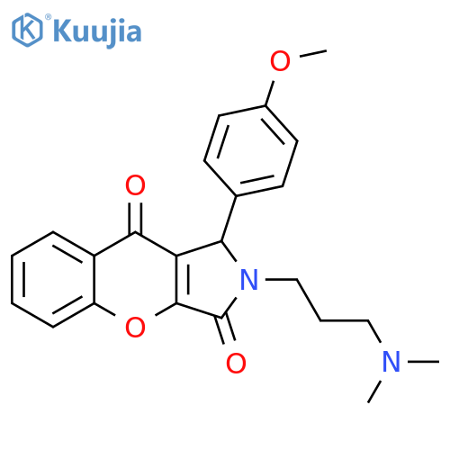 2-3-(dimethylamino)propyl-1-(4-methoxyphenyl)-1H,2H,3H,9H-chromeno2,3-cpyrrole-3,9-dione structure