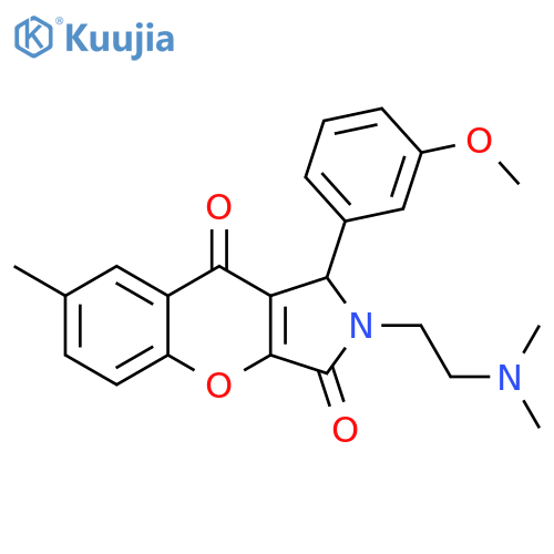 2-2-(dimethylamino)ethyl-1-(3-methoxyphenyl)-7-methyl-1H,2H,3H,9H-chromeno2,3-cpyrrole-3,9-dione structure