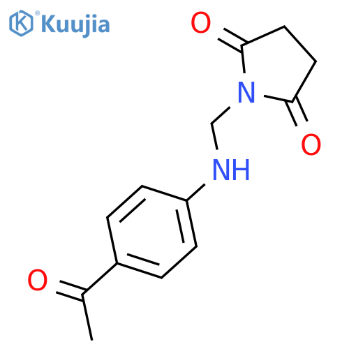 1-{(4-acetylphenyl)aminomethyl}pyrrolidine-2,5-dione structure