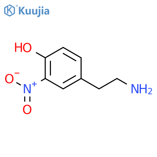 1-amino-2-(3-nitro-4-hydroxyphenyl)ethane structure