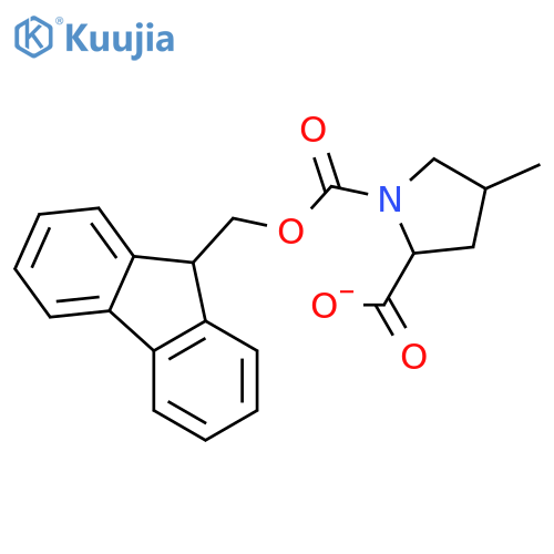 1-{(9H-fluoren-9-yl)methoxycarbonyl}-4-methylpyrrolidine-2-carboxylic acid structure