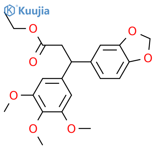 1,3-Benzodioxole-5-propanoicacid, b-(3,4,5-trimethoxyphenyl)-, ethylester structure
