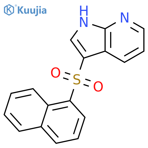 1H-Pyrrolo[2,3-b]pyridine, 3-(1-naphthalenylsulfonyl)- structure