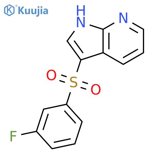 1H-PYRROLO[2,3-B]PYRIDINE, 3-[(3-FLUOROPHENYL)SULFONYL]- structure