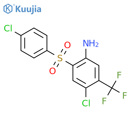 Benzenamine, 4-chloro-2-[(4-chlorophenyl)sulfonyl]-5-(trifluoromethyl)- structure