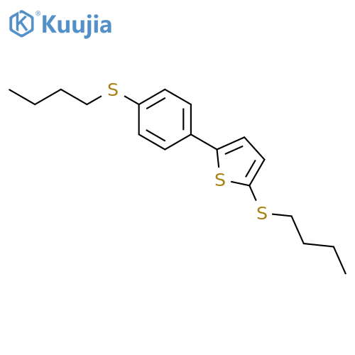 Thiophene, 2-(butylthio)-5-[4-(butylthio)phenyl]- structure