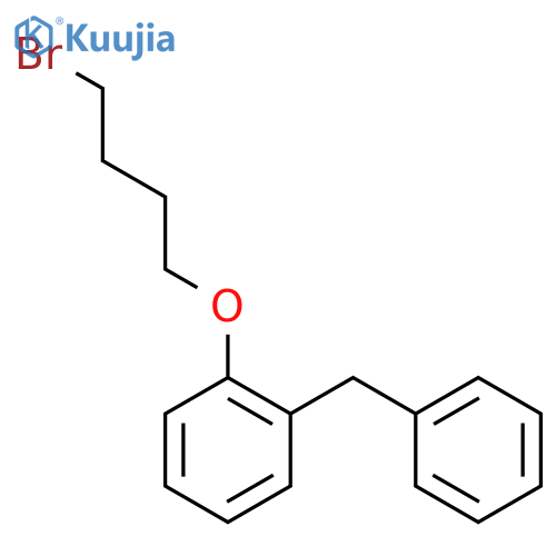 Benzene, 1-(4-bromobutoxy)-2-(phenylmethyl)- structure