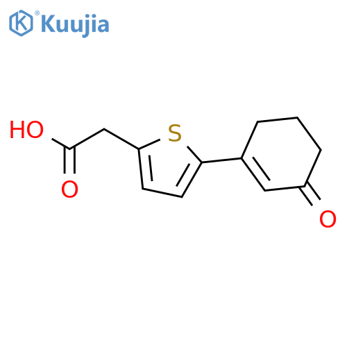 2-Thiopheneacetic acid, 5-(3-oxo-1-cyclohexen-1-yl)- structure