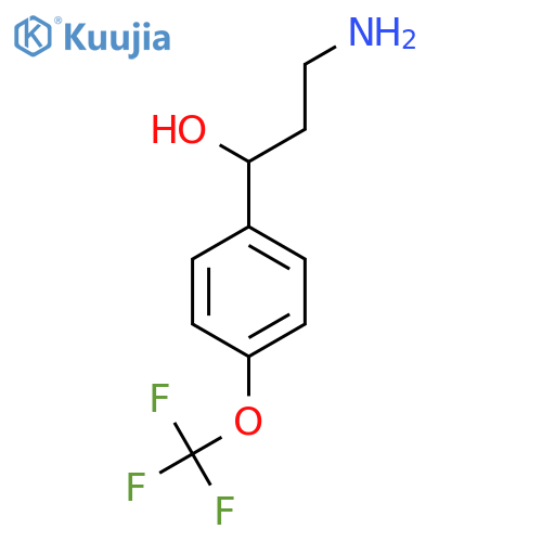 3-Amino-1-[4-(trifluoromethoxy)phenyl]propan-1-ol structure