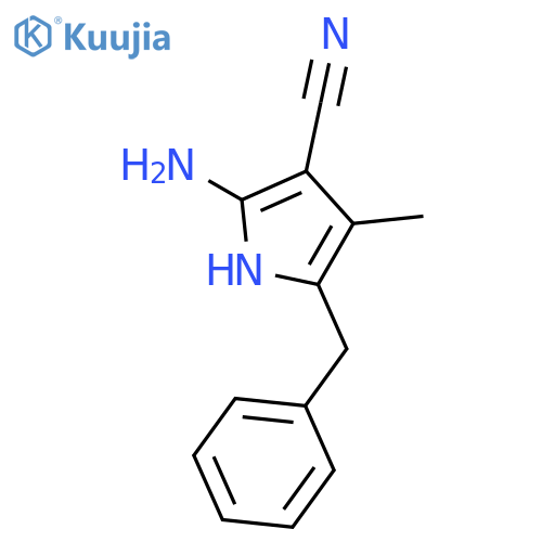 1H-Pyrrole-3-carbonitrile, 2-amino-4-methyl-5-(phenylmethyl)- structure