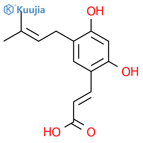 2,4-Dihydroxy-5-prenyl-cinnamic-saeure structure