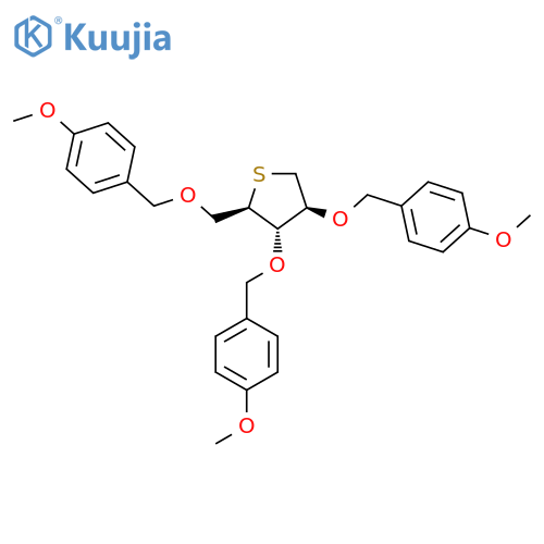 (2R,3S,4S)-3,4-BIS((4-METHOXYBENZYL)OXY)-2-(((4-METHOXYBENZYL)OXY)METHYL)TETRAHYDROTHIOPHENE structure