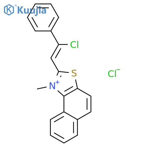 Naphtho[1,2-d]thiazolium,2-(2-chloro-2-phenylethenyl)-1-methyl-, chloride (1:1) structure