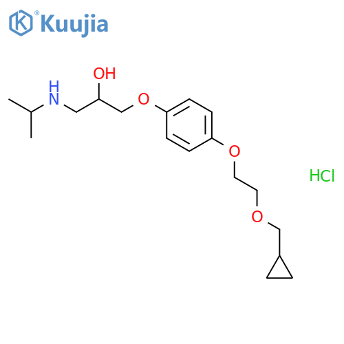 2-Propanol,1-[4-[2-(cyclopropylmethoxy)ethoxy]phenoxy]-3-[(1-methylethyl)amino]-,hydrochloride (1:1) structure