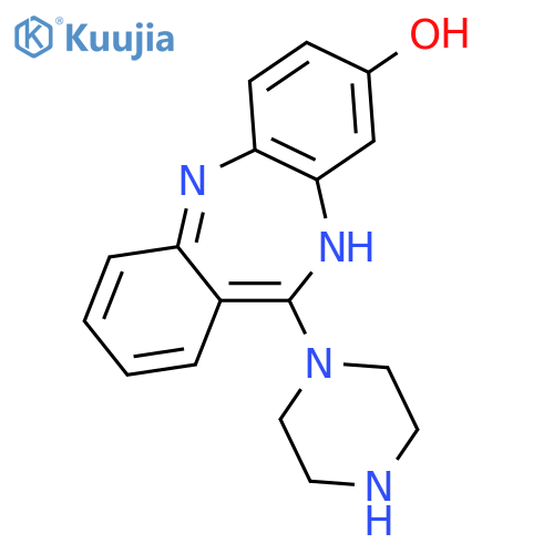 5H-DIBENZO[B,E][1,4]DIAZEPIN-8-OL, 11-(1-PIPERAZINYL)- structure