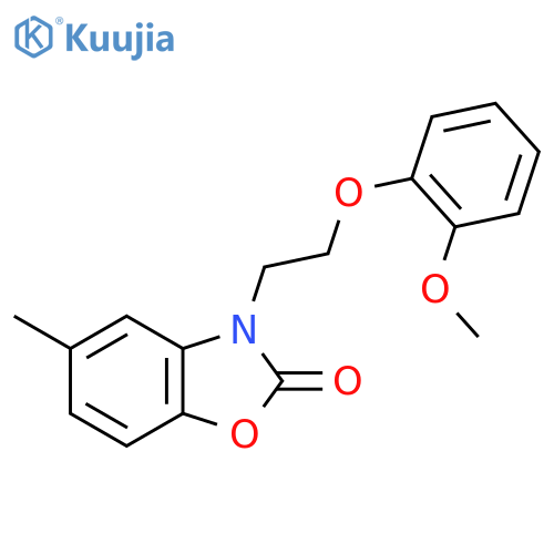3-2-(2-methoxyphenoxy)ethyl-5-methyl-2,3-dihydro-1,3-benzoxazol-2-one structure
