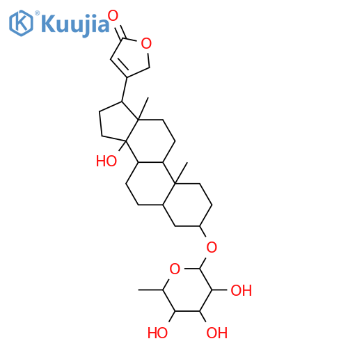 3,14-Dihydroxycard-20(22)-enolide; (3β,5β,14β,17β)-form, 3-O-β-D-Fucopyranoside structure