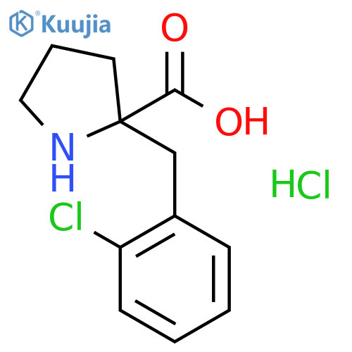 (S)-2-(2-Chlorobenzyl)pyrrolidine-2-carboxylic acid hydrochloride structure