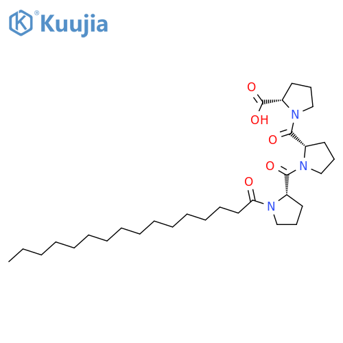 L-Proline, 1-[1-[1-(1-oxohexadecyl)-L-prolyl]-L-prolyl]- structure